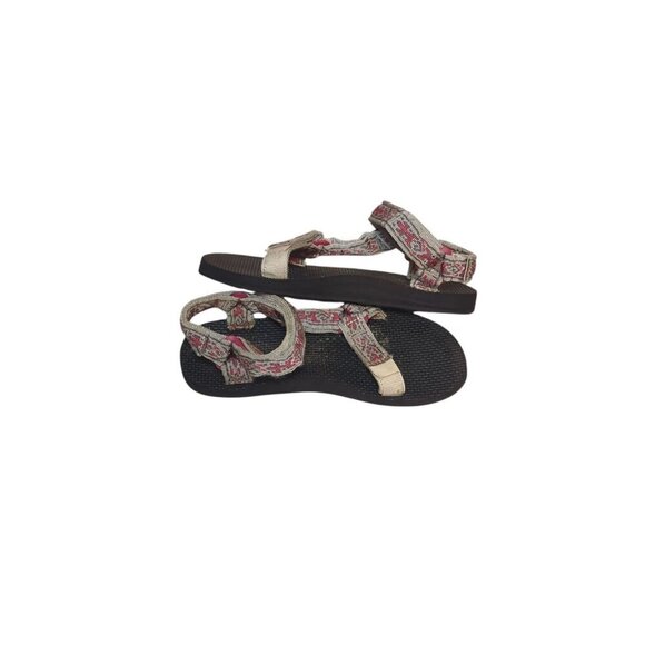 Teva Universal Original Aztec Print Womens Sandals Blue Gray Size 6 Strappy - Picture 1 of 16